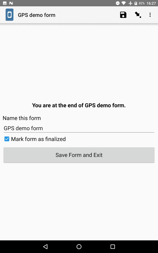 GPS demo form